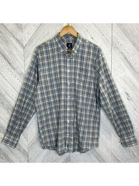 Johnnie-O Prep-Formance Plaid Shirt Mens Large Button Down Golf Performance